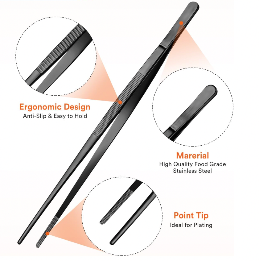8-inch Garnish Tweezers