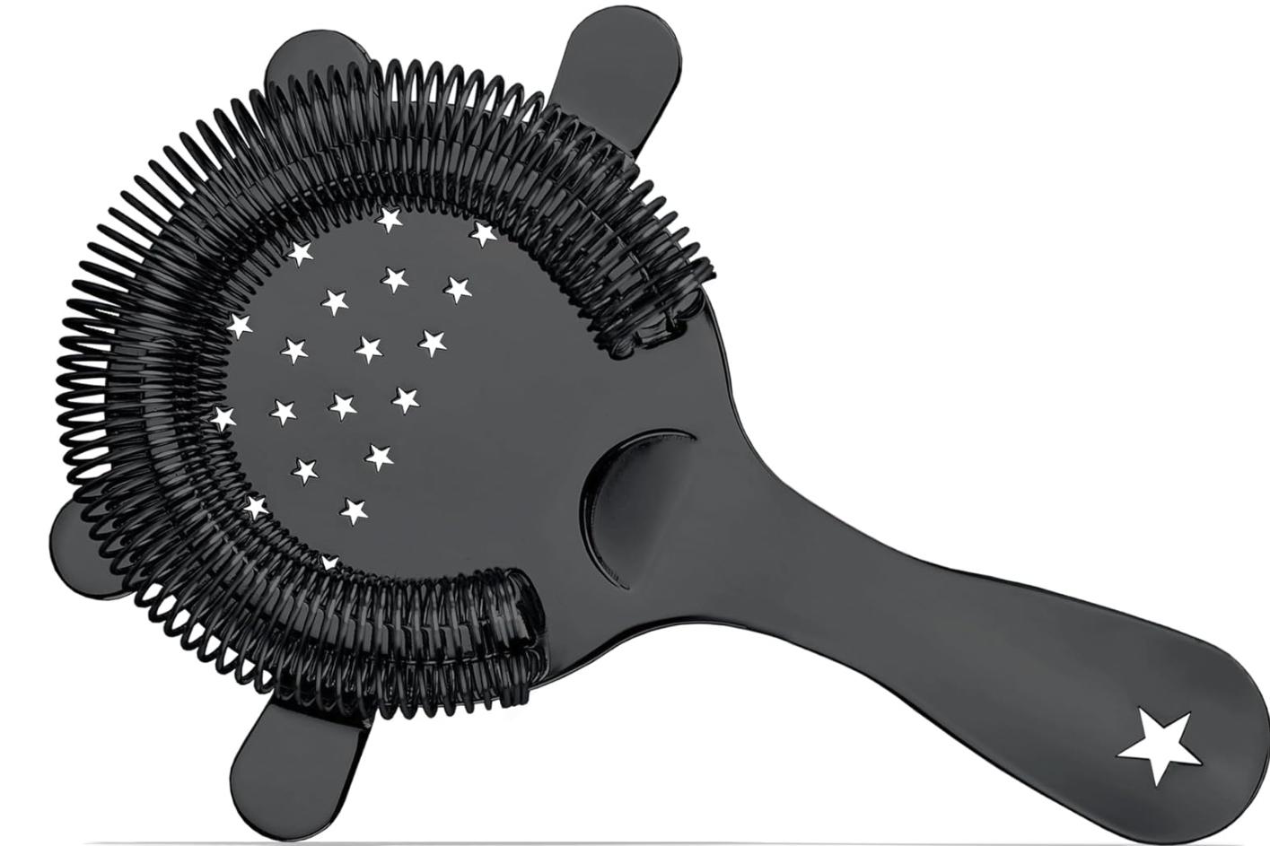 Stainless Steel Drink Strainer. Black Finish