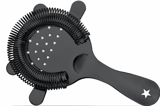 Stainless Steel Drink Strainer. Black Finish